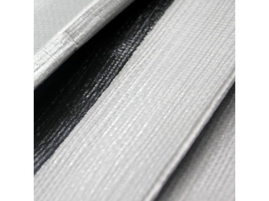 Tarpaulin 260g/m2, Universal, Silver and Black, Various Sizes