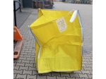 Large Big Bag for Waste and Debris 90x90x120cm, Yellow, 4 Hooks, Document Pocket