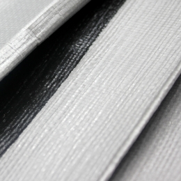 Tarpaulin 260g/m2, Universal, Silver and Black, Various Sizes